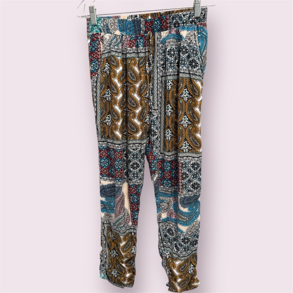 Festival bohemian Multicolor paisley patchwork pant XL